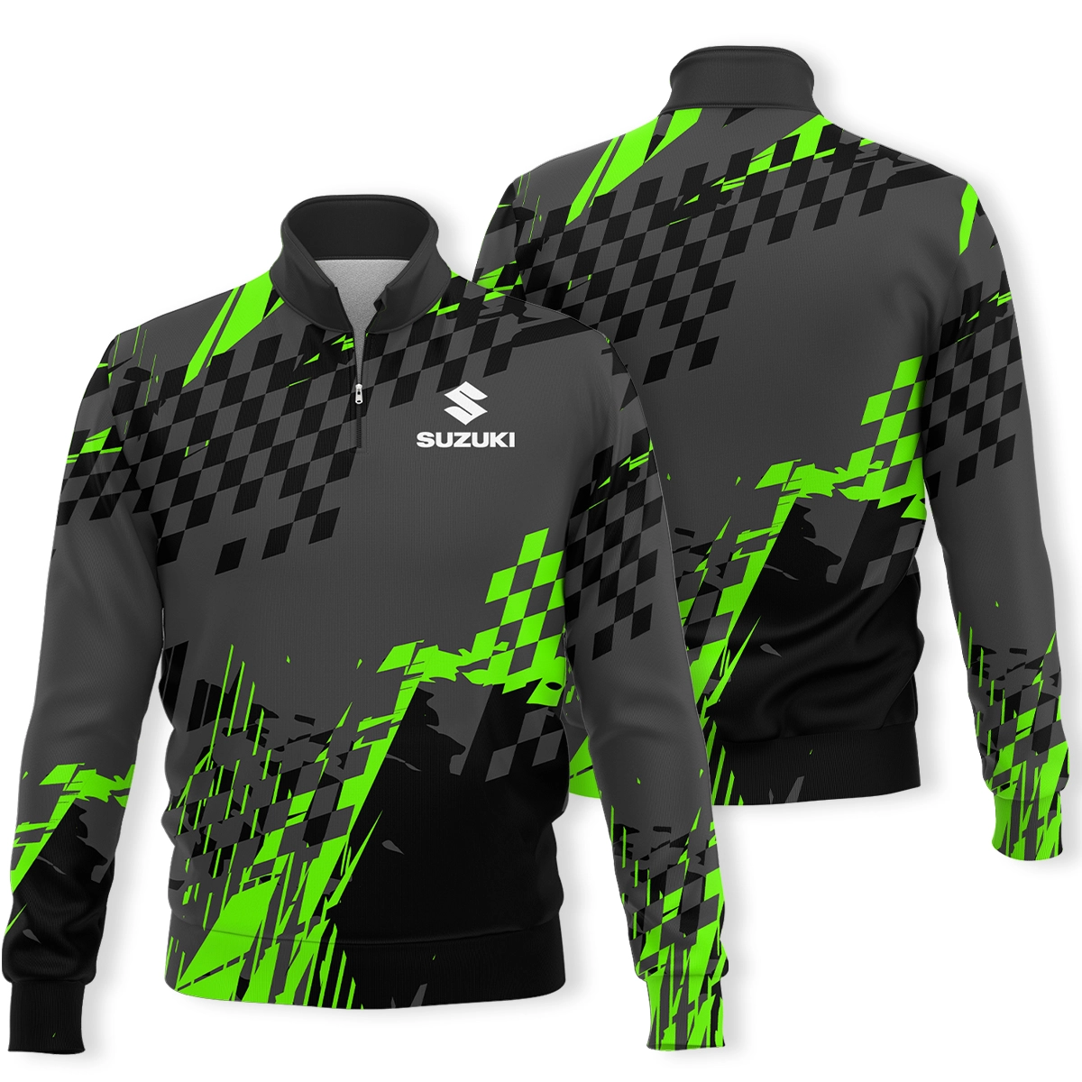 Suzuki Motorcycles Exclusive Logo Quarter-Zip Sweatshirt HOMO190725A01SUZ-QTZ - Image 3