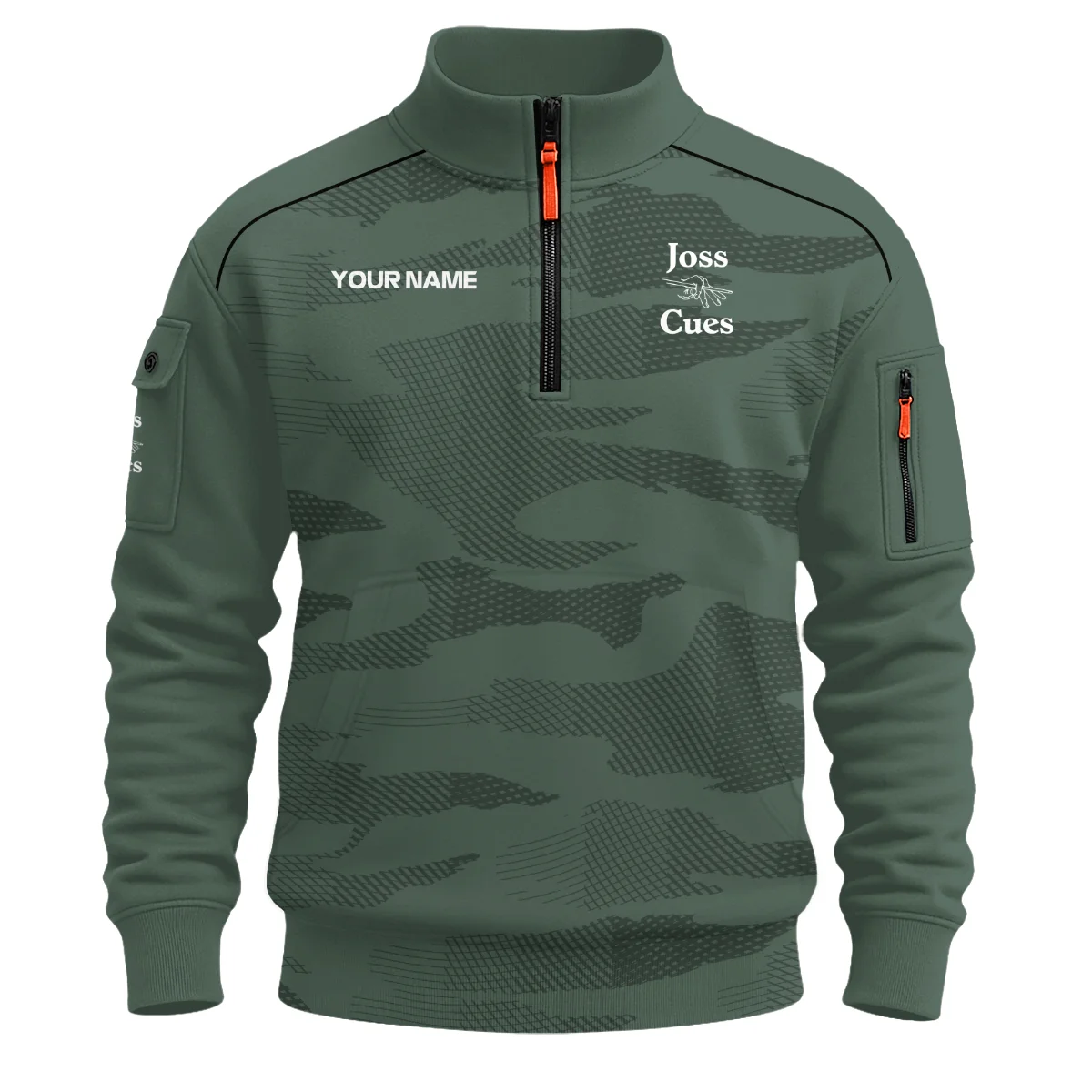 Joss Cues All Over Prints- Personalized Sweatshirt Zipper QTBLA041125A1JOS-SHZ - Image 2