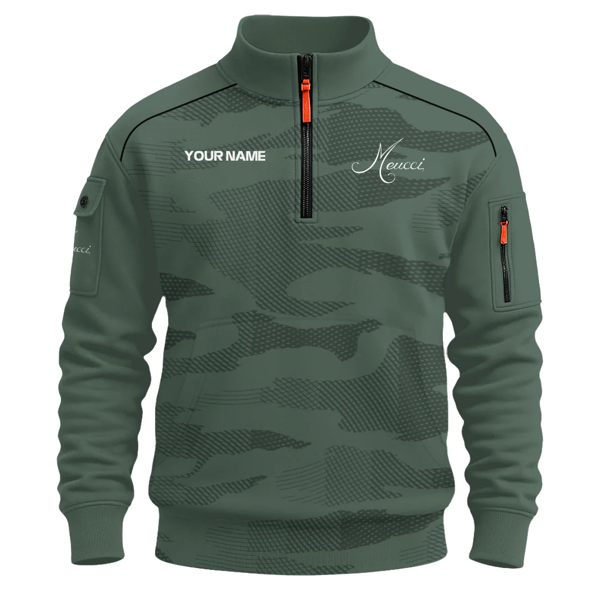 Meucci All Over Prints- Personalized Sweatshirt Zipper QTBLA041125A1MEC-SHZ - Image 2