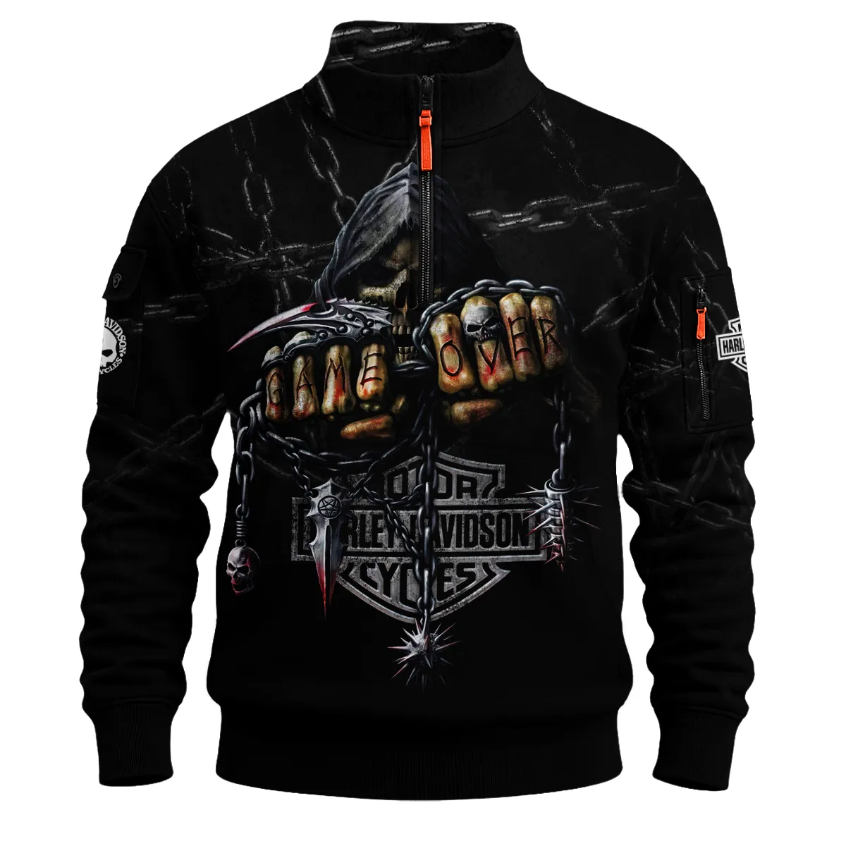 Harley-Davidson Motorcycle Sweatshirt Zipper Gift Fan Love QTHD261225AHD7-SHZ - Image 2