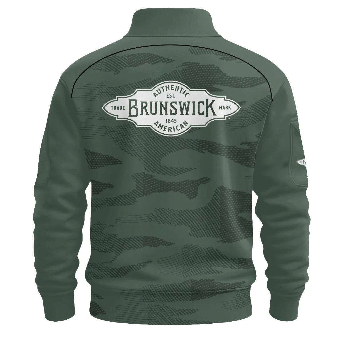 Brunswick Billiards All Over Prints- Personalized Sweatshirt Zipper QTBLA041125A1BRW-SHZ - Image 3