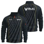 Bull Carbon All Over Prints- Personalized  Sweatshirt Zipper QTBLA011125A1BLC-SHZ
