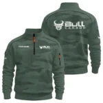 Bull Carbon All Over Prints- Personalized  Sweatshirt Zipper QTBLA041125A1BLC-SHZ