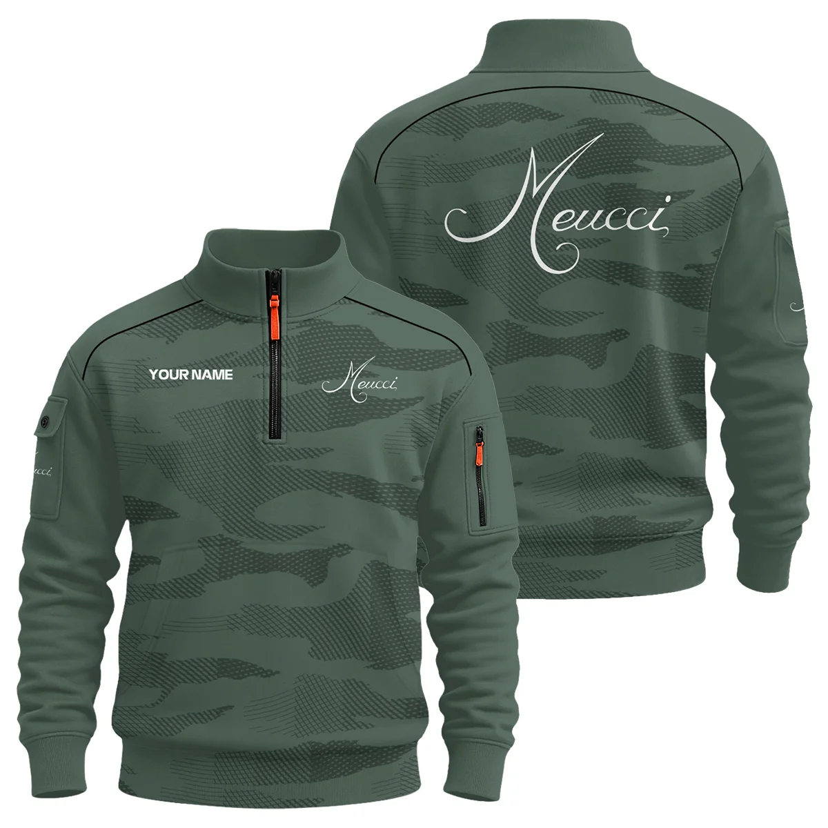 Meucci All Over Prints- Personalized Sweatshirt Zipper QTBLA041125A1MEC-SHZ