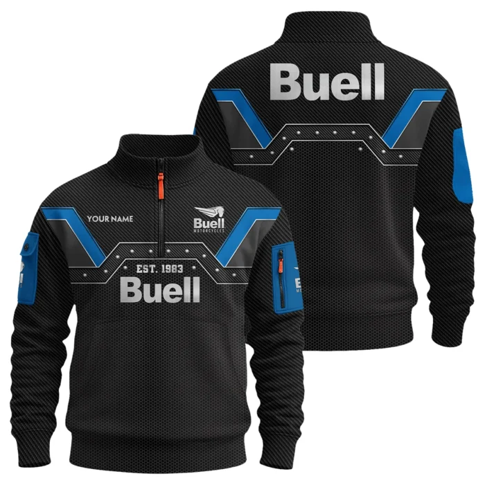 Buell Motorcycles Inspired Fan Logo Sweatshirt Zipper QTMT121025A2BUE