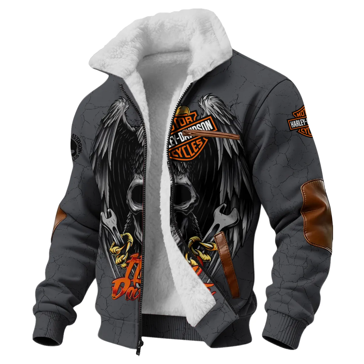 Harley-Davidson Motorcycle Fleece Jacket Gift Fan Love QTHD261225AHD1-FJ - Image 2