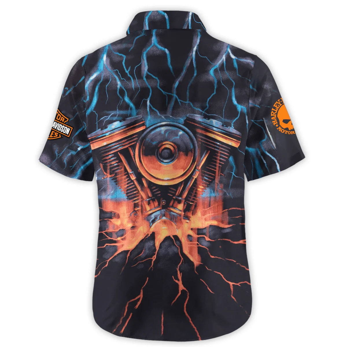 Harley-Davidson Motorcycle Inspired Fan Logo Hawaiian Shirt QTHD020725A1-HW - Image 2