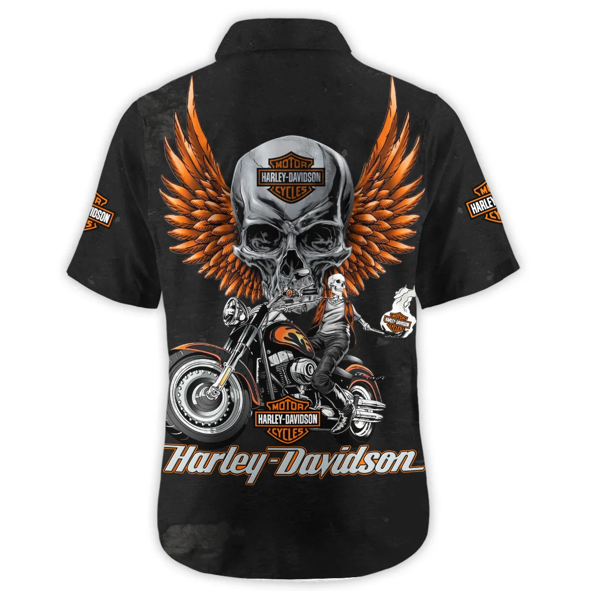 Harley-Davidson Motorcycle Inspired Fan Logo Hawaiian Shirt QTHD250725BB2-HW - Image 3