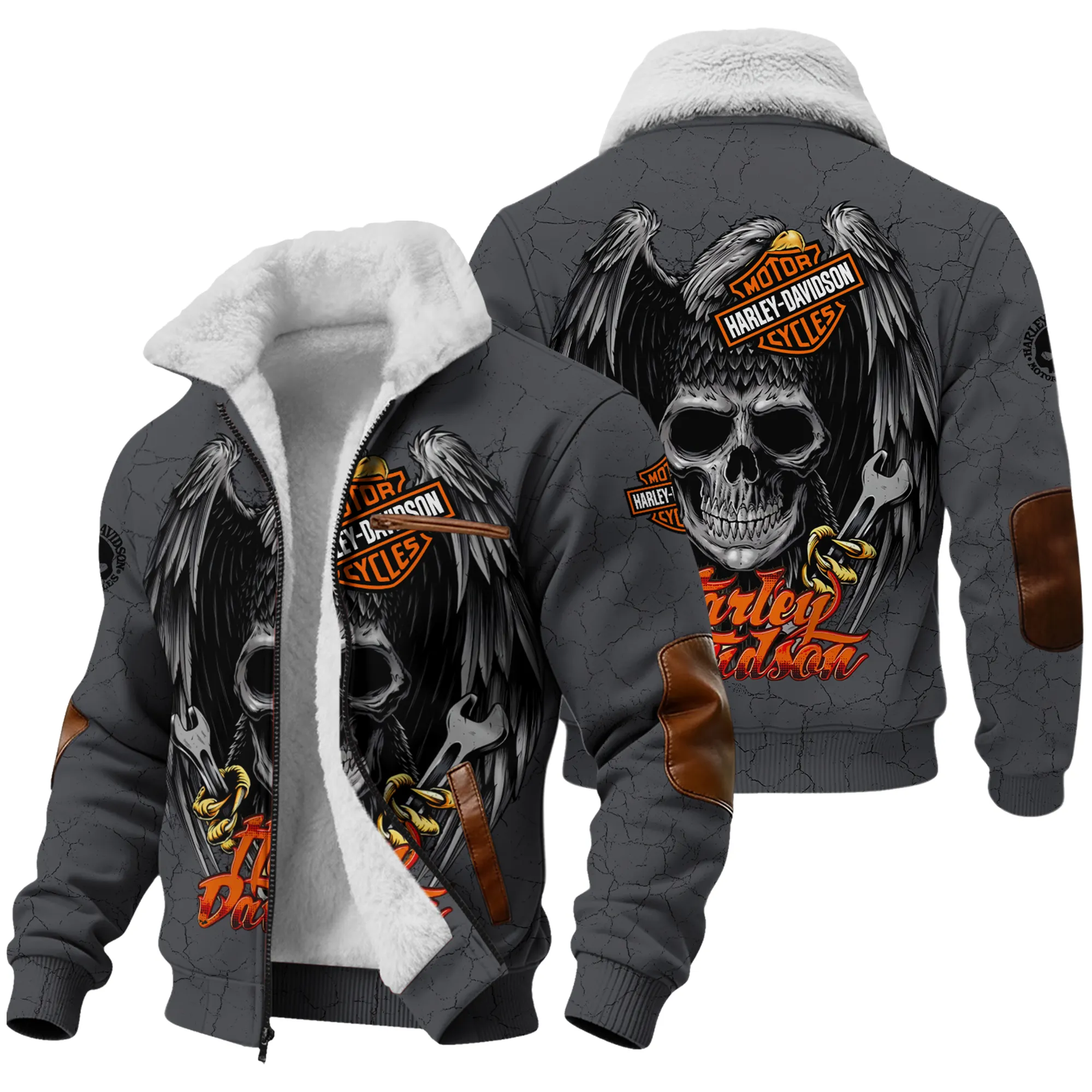 Harley-Davidson Motorcycle Fleece Jacket Gift Fan Love QTHD261225AHD1-FJ