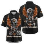 Harley-Davidson Motorcycle Inspired Fan Logo Hawaiian Shirt QTHD250725BB2-HW