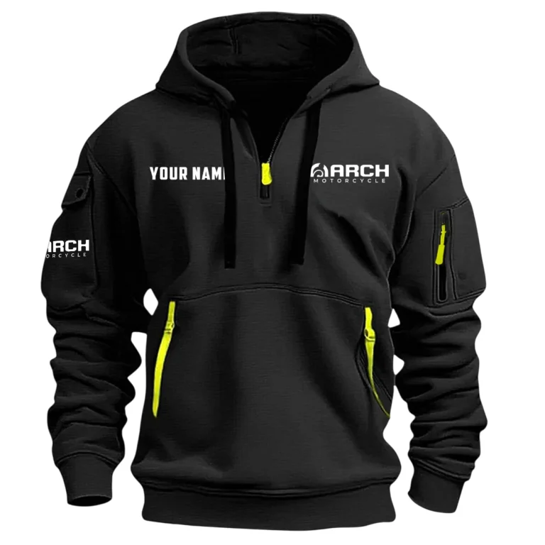 Arch Motorcycle Inspired Fan Logo Hoodie Half Zipper QTMO210825A2ARC