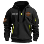 Harley-Davidson Inspired Fan Logo Hoodie Half Zipper QTMO210825A2HD