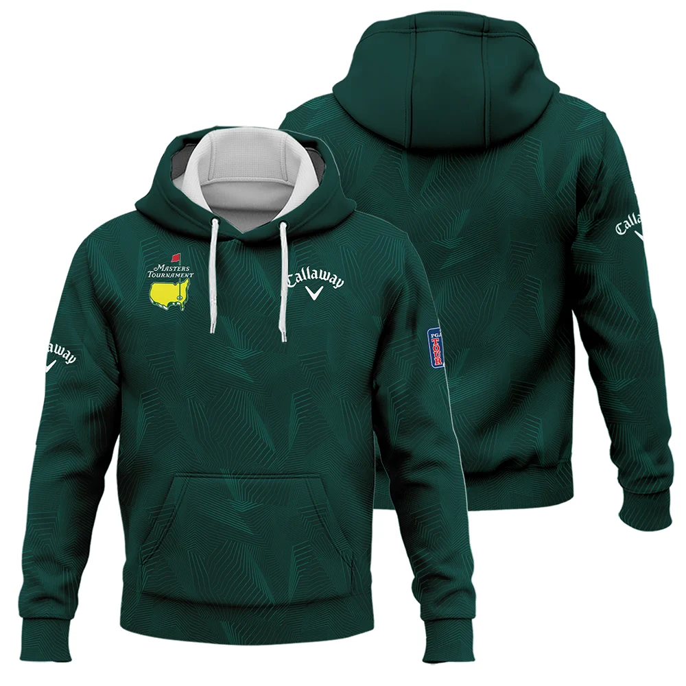 Abstract Pattern Lines Forest Green Masters Tournament Callaway Hoodie Shirt Style Classic Hoodie Shirt - Image 3