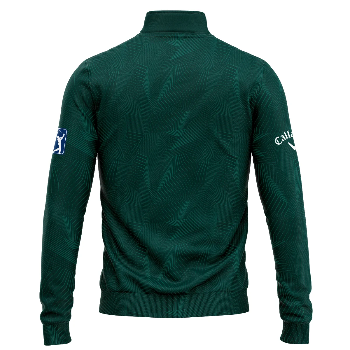 Abstract Pattern Lines Forest Green Masters Tournament Callaway Quarter Zip Sweatshirt Style Classic Quarter Zip Sweatshirt - Image 2