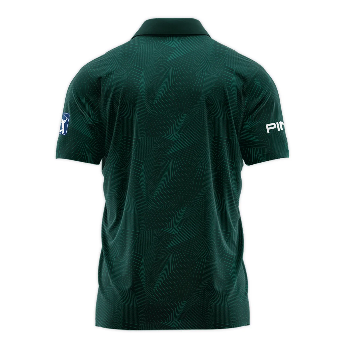 Abstract Pattern Lines Forest Green Masters Tournament Ping Polo Shirt Style Classic Polo Shirt For Men - Image 2