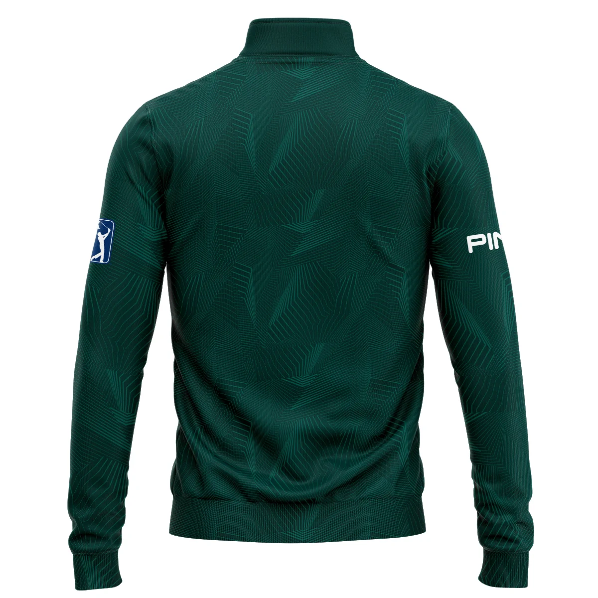 Abstract Pattern Lines Forest Green Masters Tournament Ping Quarter Zip Sweatshirt Style Classic Quarter Zip Sweatshirt - Image 2