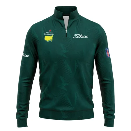 Abstract Pattern Lines Forest Green Masters Tournament Titleist Quarter Zip Sweatshirt Style Classic Quarter Zip Sweatshirt