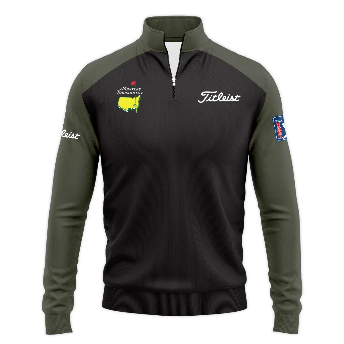 Army Green Masters Tournament Titleist Logo Quarter Zip Sweatshirt All Over Prints Gift For Fans HOMT2702TU1TLQTJ-AG