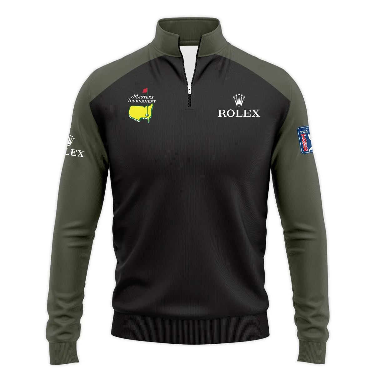 Army Green Rolex Masters Tournament Logo Quarter Zip Sweatshirt All Over Prints Gift For Fans HOMT2702TU1ROXQTJ-AG