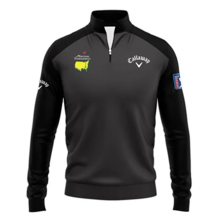 Black Callaway Masters Tournament Logo Quarter Zip Sweatshirt All Over Prints Gift For Fans HOMT2702TU1CLWQTJ-BLA