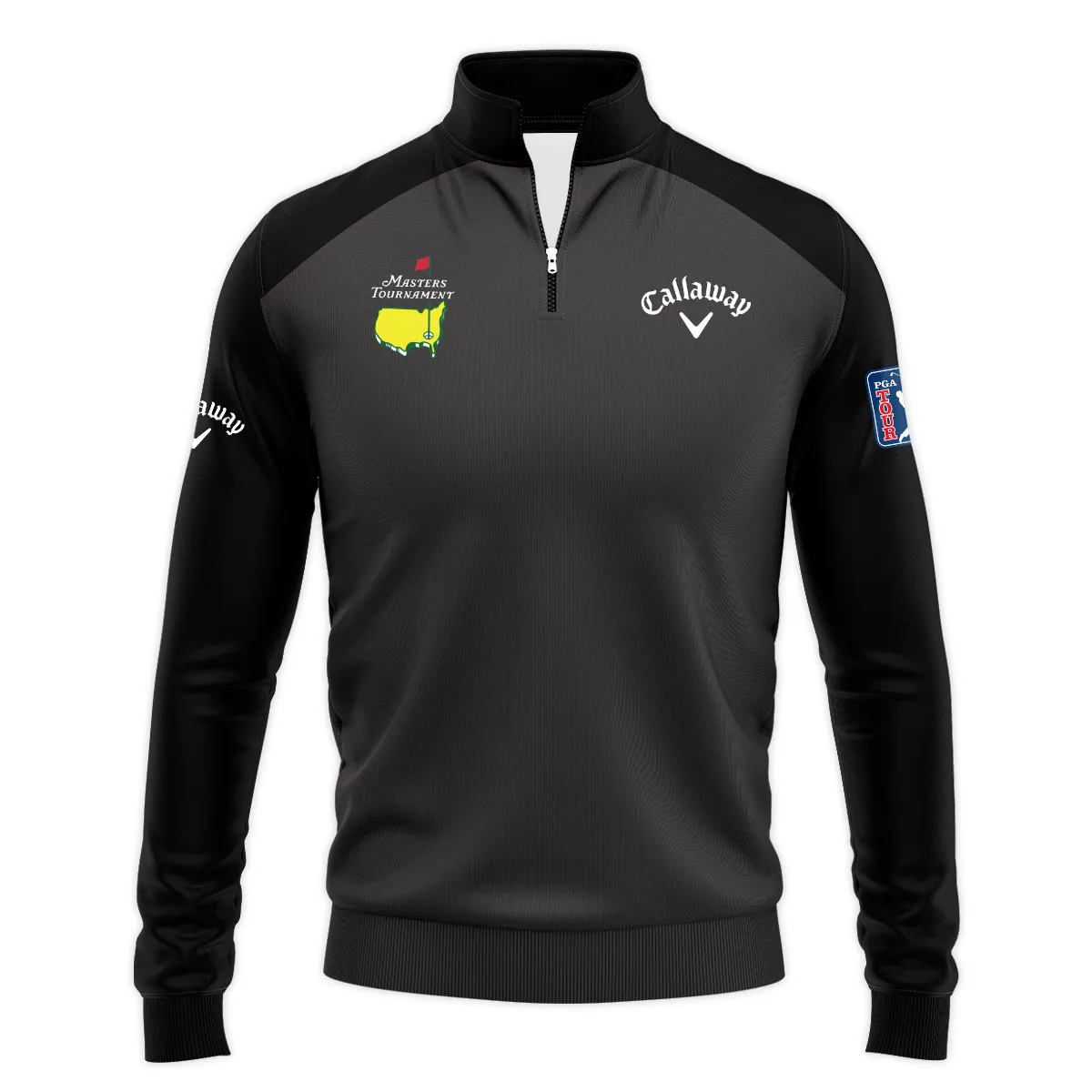 Black Callaway Masters Tournament Logo Quarter Zip Sweatshirt All Over Prints Gift For Fans HOMT2702TU1CLWQTJ-BLA
