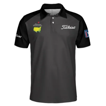 Black Masters Tournament Titleist Logo Polo Shirt All Over Prints Gift For Fans HOMT2702TU1TLPL-BLA