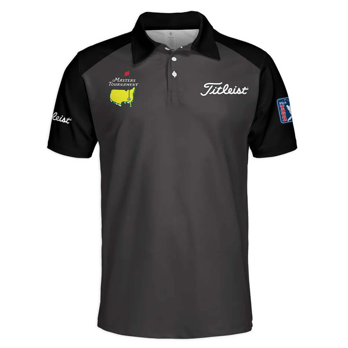 Black Masters Tournament Titleist Logo Polo Shirt All Over Prints Gift For Fans HOMT2702TU1TLPL-BLA