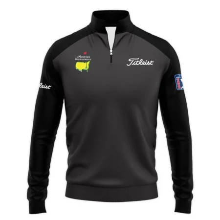 Black Masters Tournament Titleist Logo Quarter Zip Sweatshirt All Over Prints Gift For Fans HOMT2702TU1TLQTJ-BLA