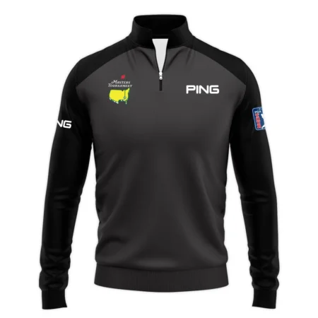 Black Ping Masters Tournament Logo Quarter Zip Sweatshirt All Over Prints Gift For Fans HOMT2702TU1PIQTJ-BLA