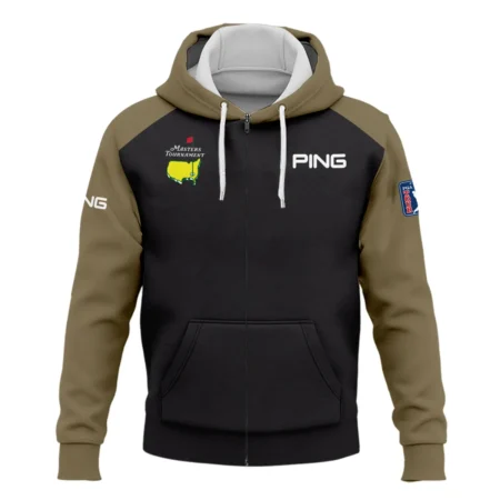 Brown Ping Masters Tournament Logo Zipper Hoodie Shirt All Over Prints Gift For Fans HOMT2702TU1PIZHD-BRO