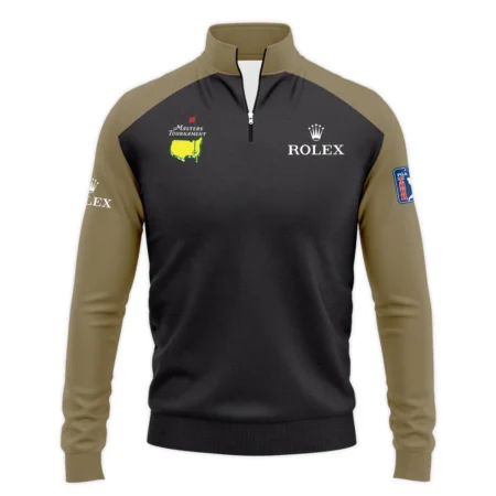 Brown Rolex Masters Tournament Logo Quarter Zip Sweatshirt All Over Prints Gift For Fans HOMT2702TU1ROXQTJ-BRO