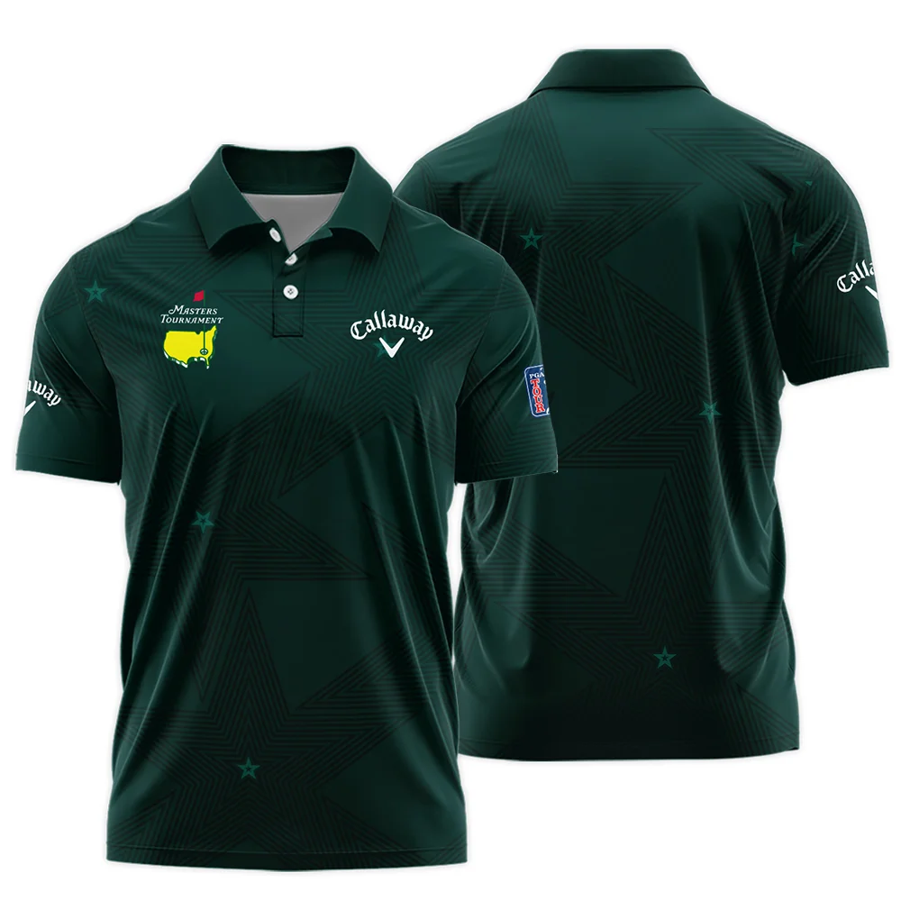 Dark Green Background Masters Tournament Callaway Polo Shirt Style Classic Polo Shirt For Men - Image 3