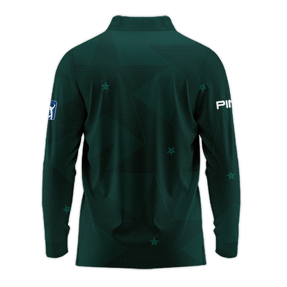 Dark Green Background Masters Tournament Ping Long Polo Shirt Style Classic Long Polo Shirt For Men - Image 2