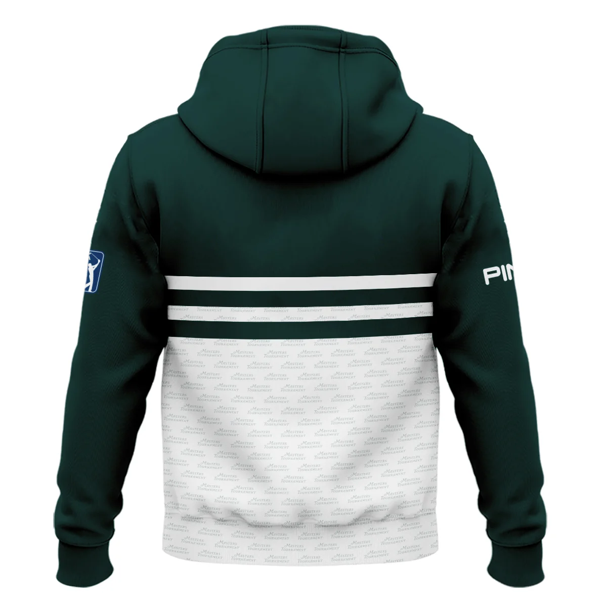 Dark Green Mix White With Logo Pattern Masters Tournament Ping Hoodie Shirt Style Classic Hoodie Shirt - Image 2
