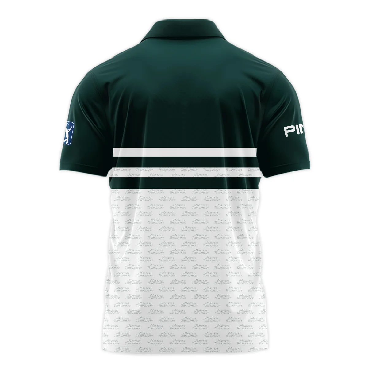 Dark Green Mix White With Logo Pattern Masters Tournament Ping Polo Shirt Style Classic Polo Shirt For Men - Image 2