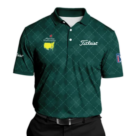 Golf Geometric Pattern Green Masters Tournament Titleist Polo Shirt Style Classic Polo Shirt For Men