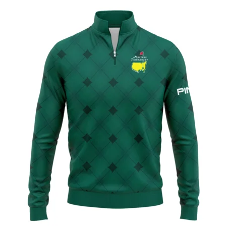 Golf Masters Tournament Green Argyle Pattern Ping Quarter Zip Sweatshirt Style Classic Quarter Zip Sweatshirt