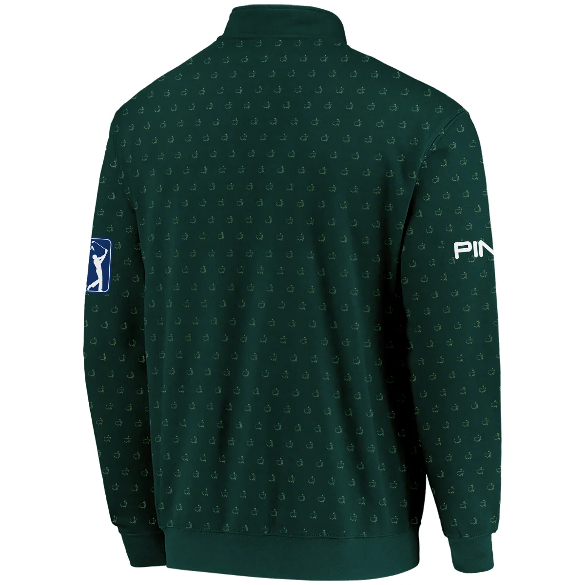 Golf Masters Tournament Ping Quarter Zip Sweatshirt Logo Pattern Gold Green Golf Sports All Over Print Quarter Zip Sweatshirt - Image 3