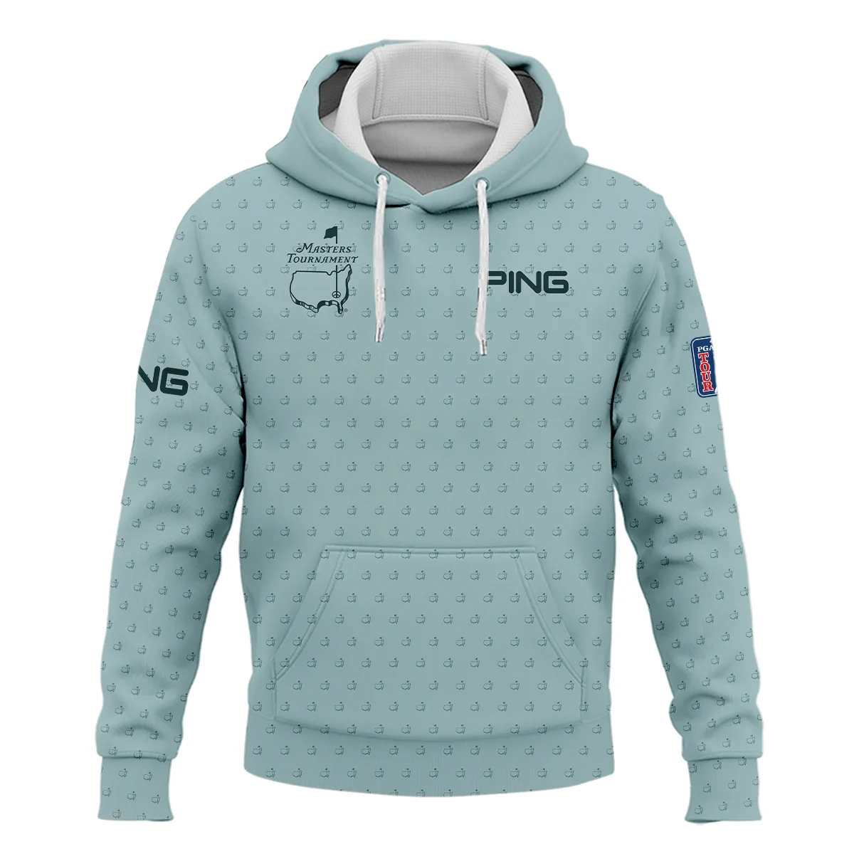 Golf Pattern Masters Tournament Ping Hoodie Shirt Cyan Pattern All Over Print Hoodie Shirt