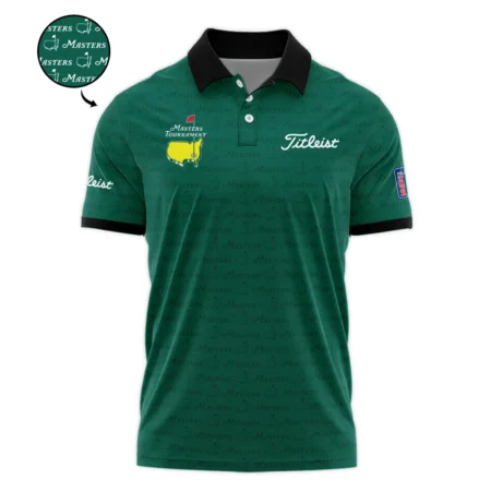 Golf Pattern Masters Tournament Titleist Polo Shirt Green Color Golf Sports All Over Print Polo Shirt For Men