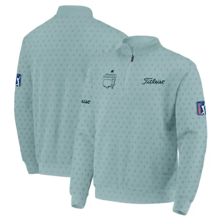 Golf Pattern Masters Tournament Titleist Quarter Zip Sweatshirt Cyan Pattern All Over Print Quarter Zip Sweatshirt