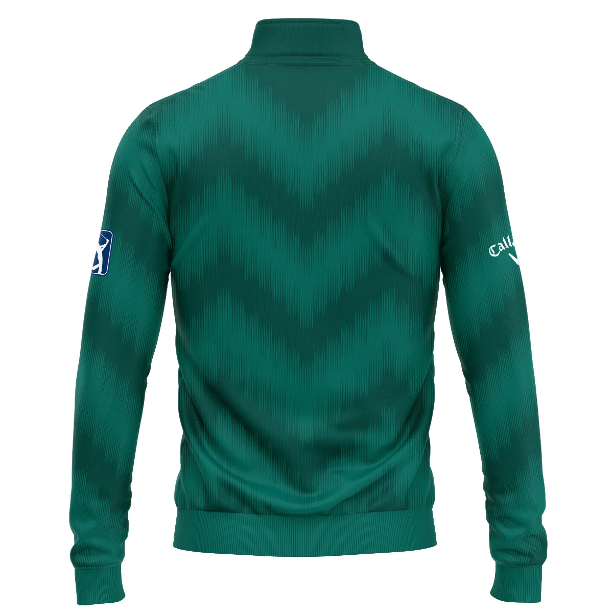Golf Sport Green Gradient Stripes Pattern Callaway Masters Tournament Quarter Zip Sweatshirt Style Classic Quarter Zip Sweatshirt - Image 2