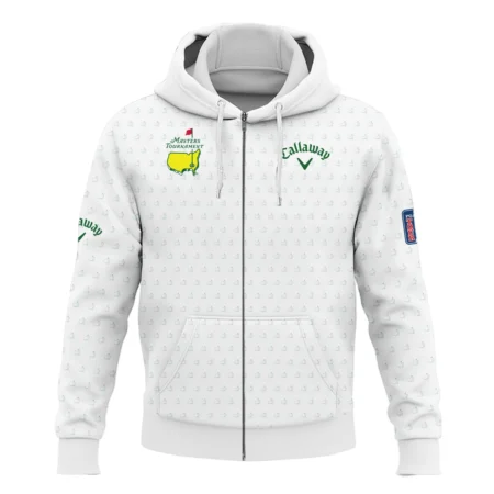 Golf Sport Masters Tournament Callaway Zipper Hoodie Shirt Sports Logo Pattern White Green Zipper Hoodie Shirt