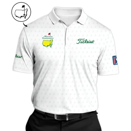 Golf Sport Masters Tournament Titleist Polo Shirt Sports Logo Pattern White Green Polo Shirt For Men