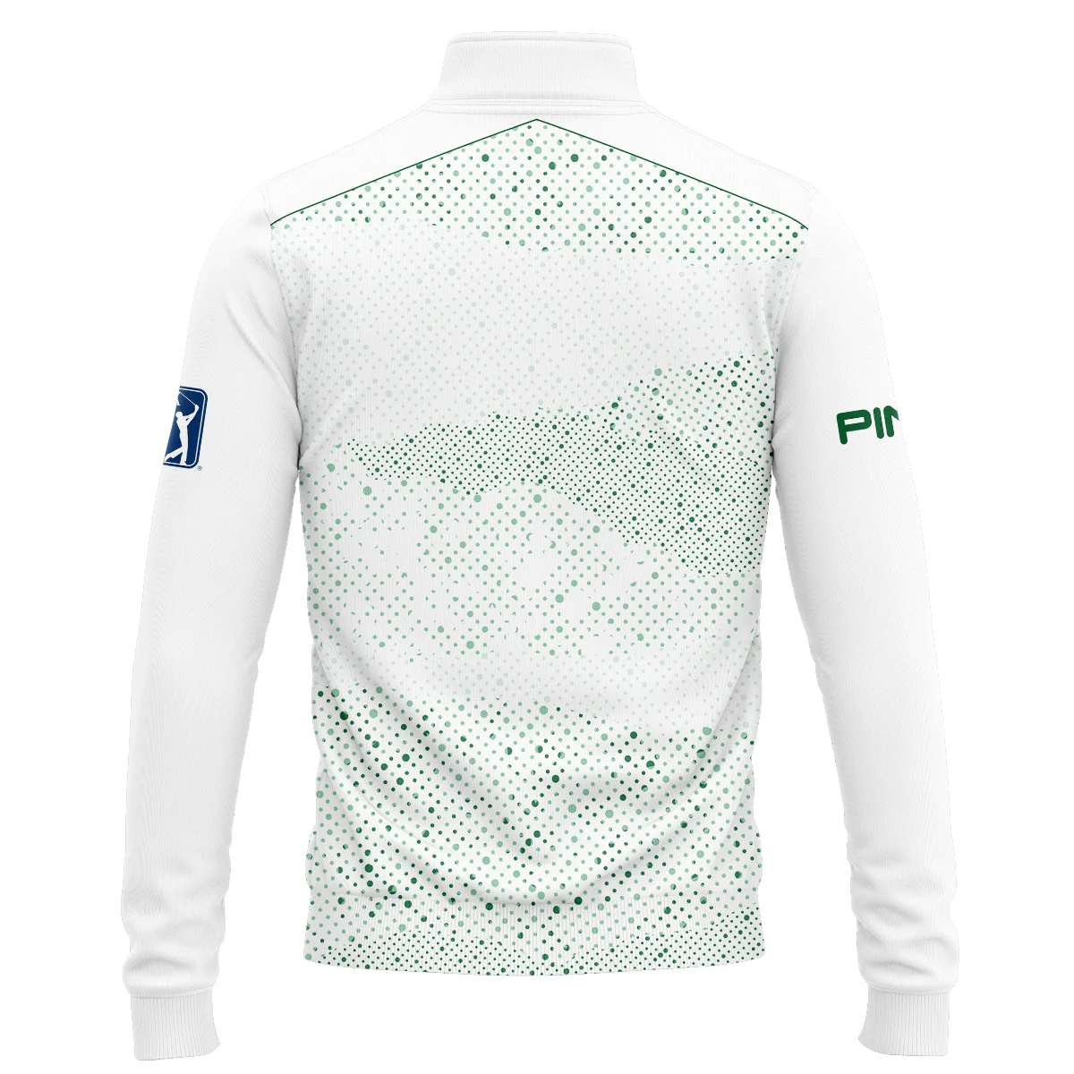 Golf Stye Classic White Mix Green Masters Tournament Ping Quarter Zip Sweatshirt Style Classic Quarter Zip Sweatshirt - Image 2