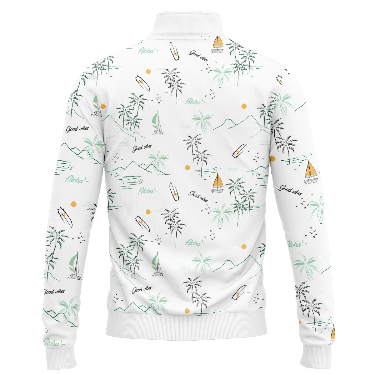 Island Seamless Pattern Golf Masters Tournament Rolex Quarter Zip Sweatshirt Style Classic Quarter Zip Sweatshirt - Image 2