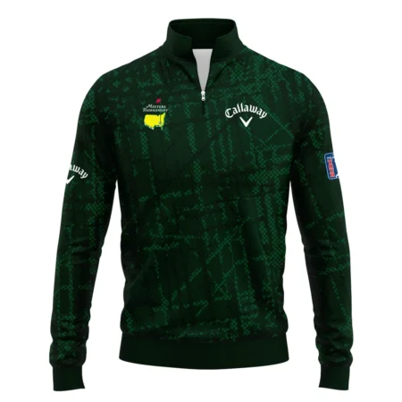 Masters Tournament Callaway Golf Pattern Halftone Green Quarter Zip Sweatshirt Style Classic Quarter Zip Sweatshirt