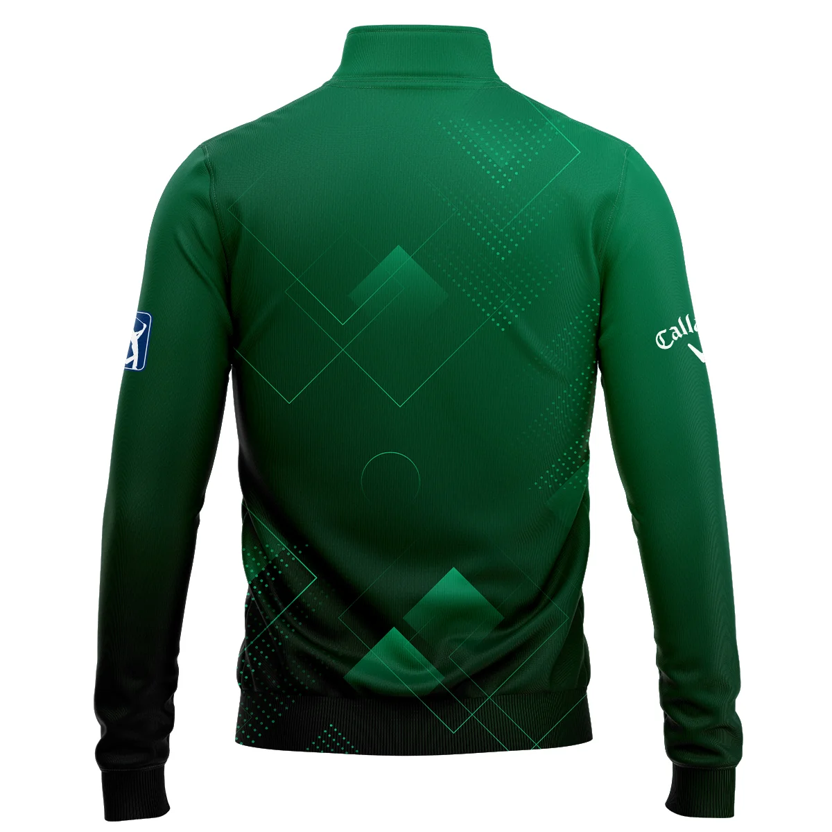 Masters Tournament Callaway Quarter Zip Sweatshirt Golf Sports Green Abstract Geometric Quarter Zip Sweatshirt - Image 2