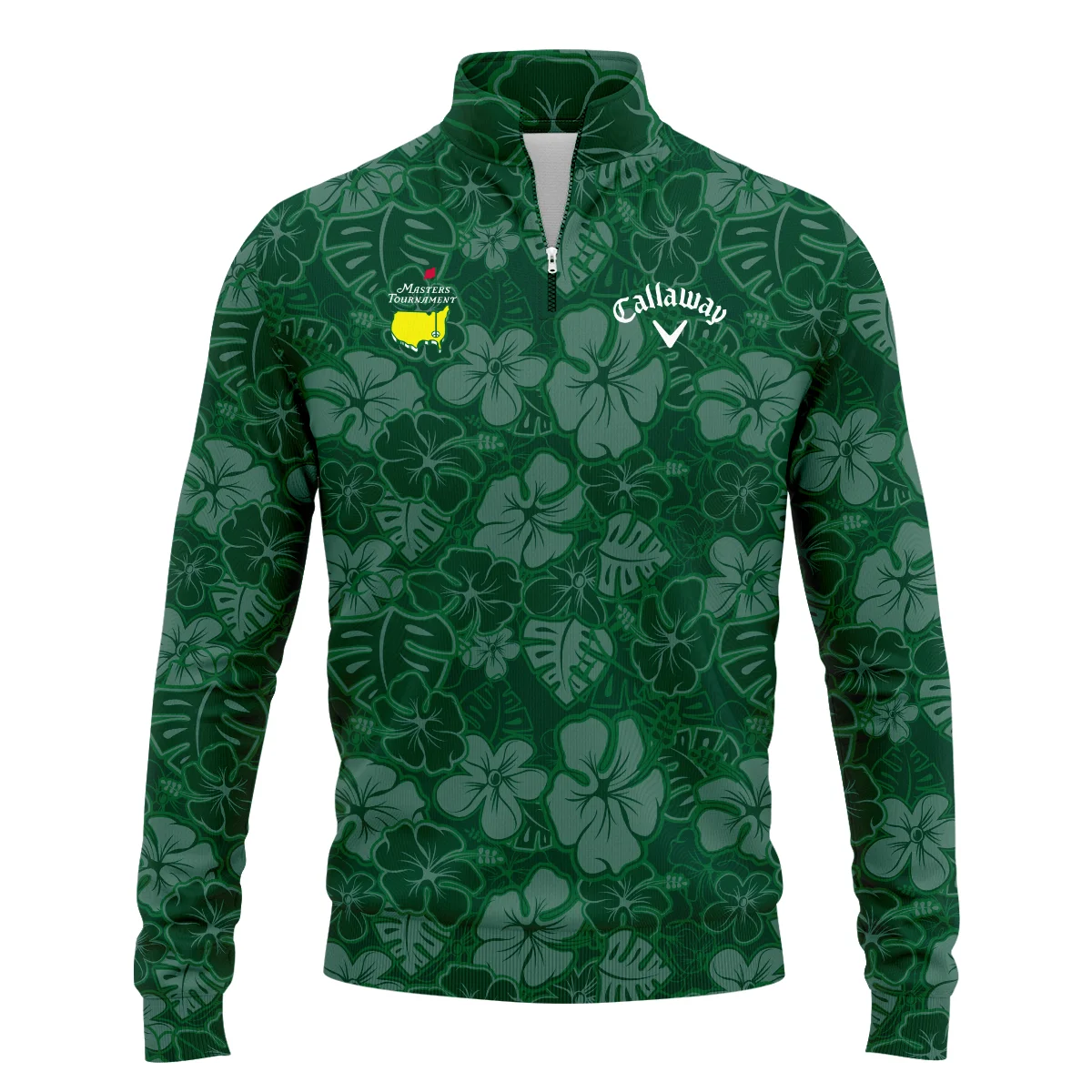 Masters Tournament Callaway Tileable Seamless Hawaiian Pattern Quarter Zip Sweatshirt Style Classic Quarter Zip Sweatshirt
