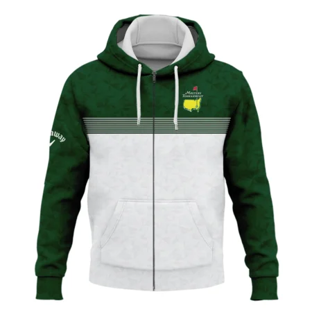 Masters Tournament Callaway Zipper Hoodie Shirt White Pattern White Geometric Abstract Polygon Shape Zipper Hoodie Shirt